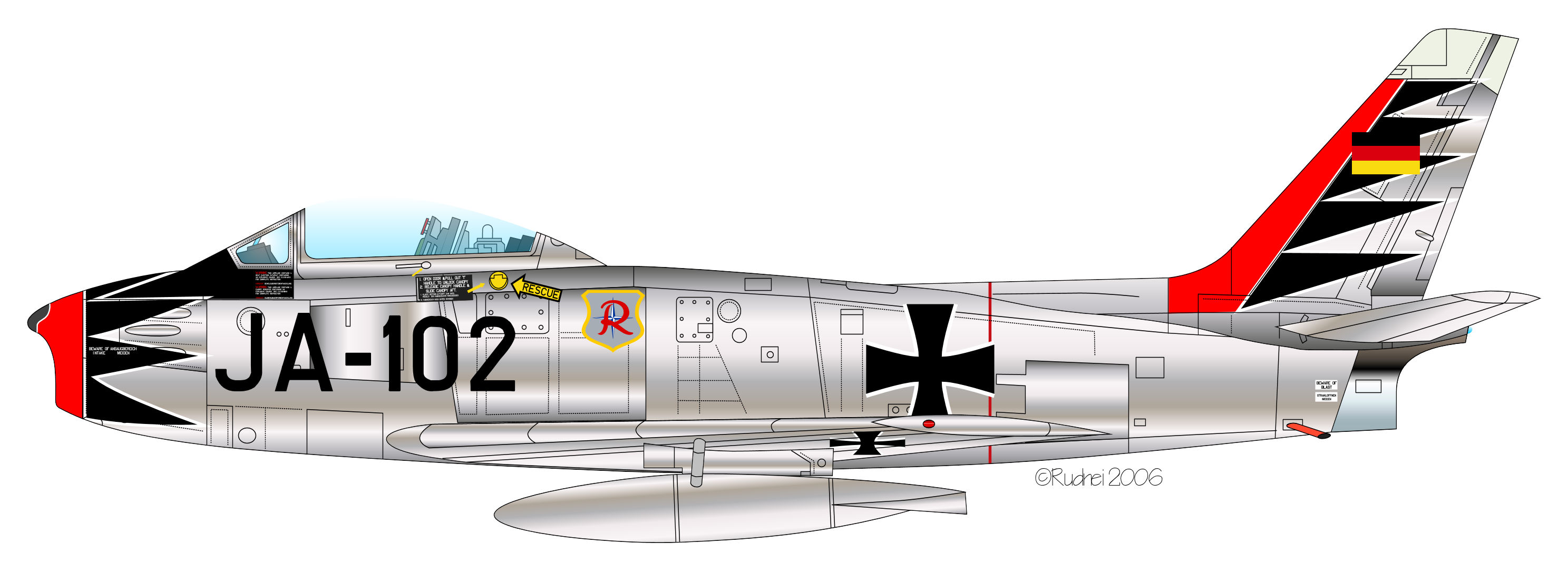 Sabre 6 JA-102 1.JG71 Luftwaffe