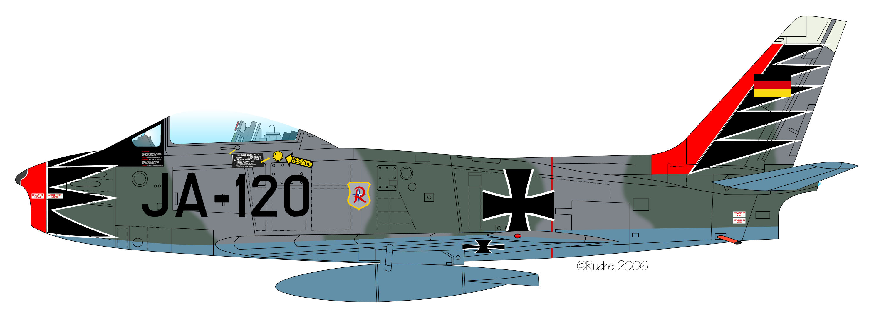 Sabre 6 JA-120 1.JG71 Luftwaffe