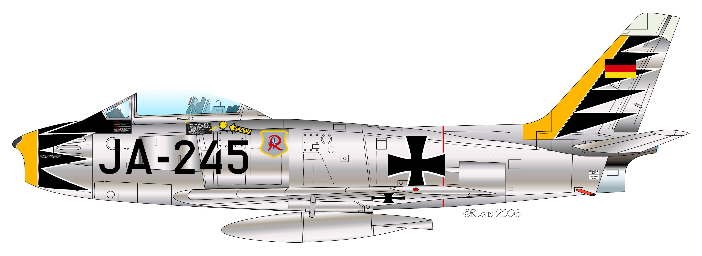 Sabre 6 JA-245 2.JG71 Luftwaffe