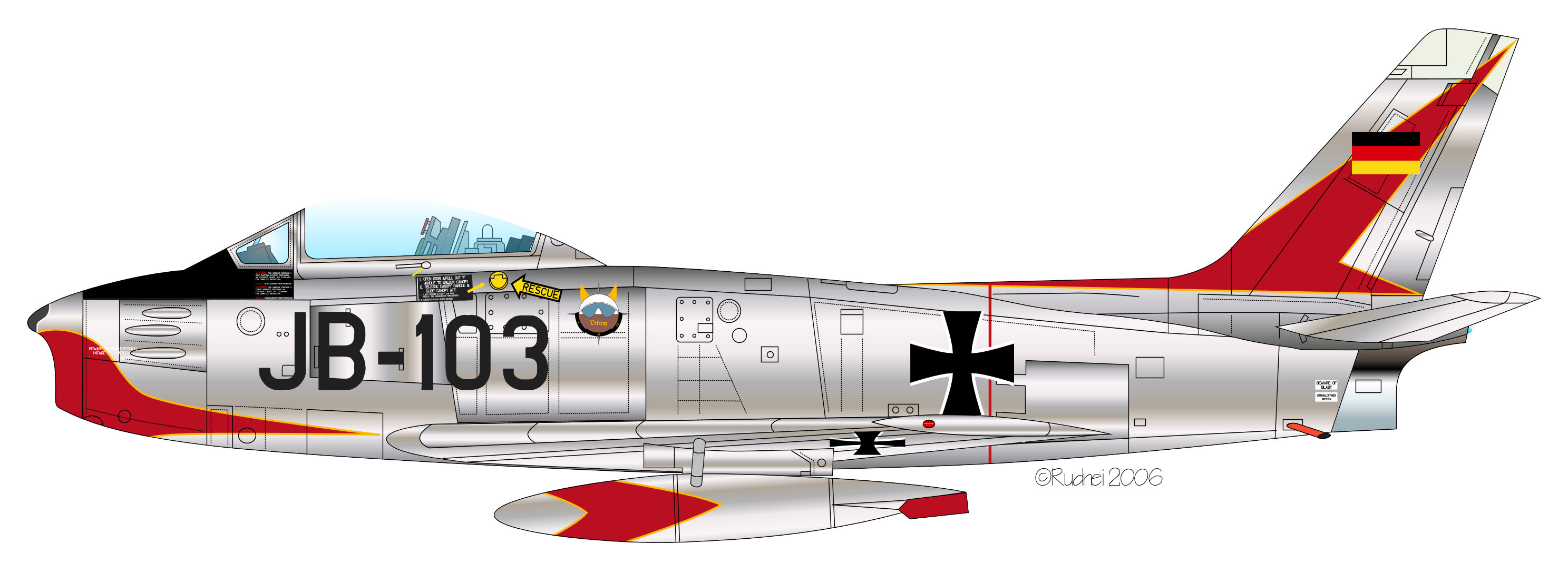 Sabre 6 JB-103 1.JG72 Luftwaffe
