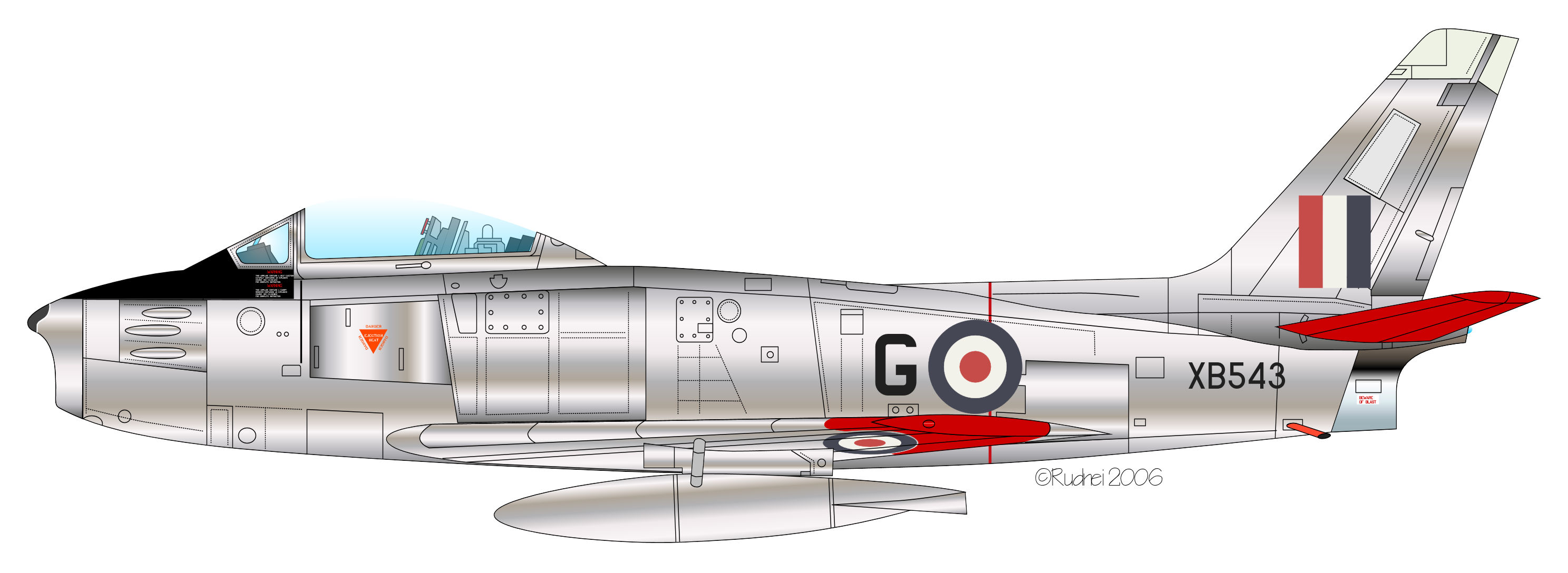 Sabre F4 XB543 147 Sqn RAF