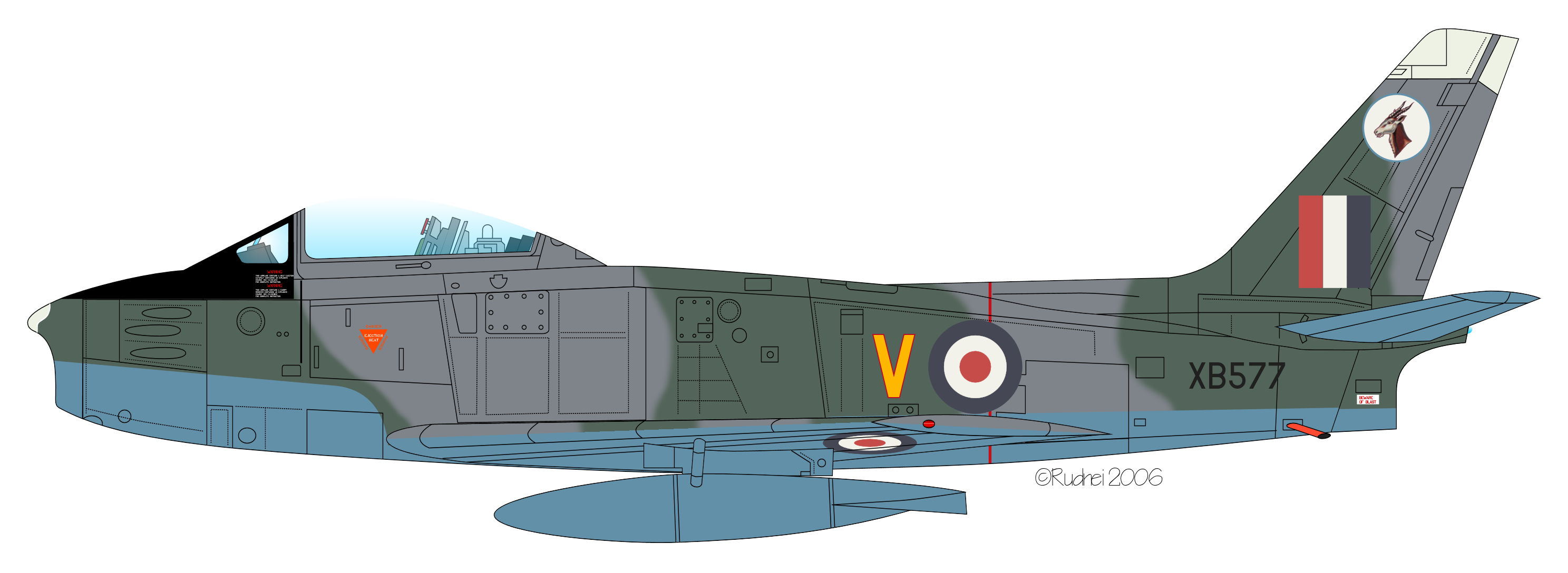 Sabre F4 XB577 26 Sqn RAF