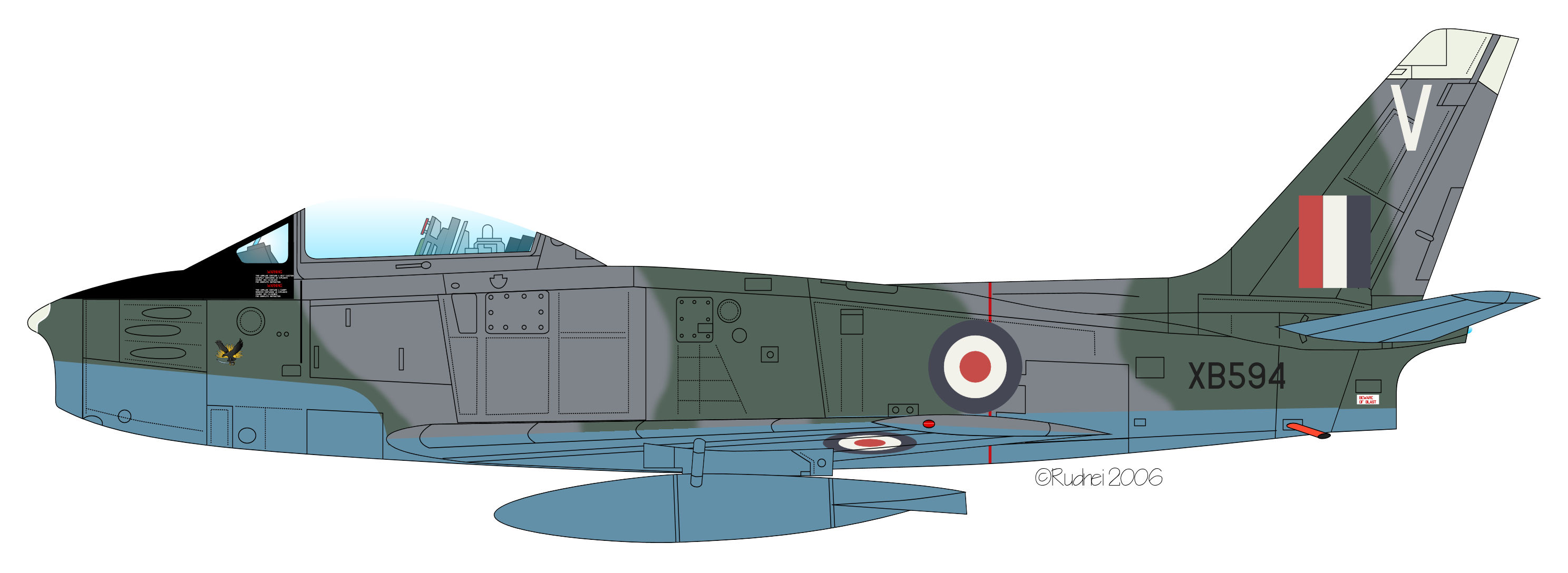 Sabre F4 XB594 20 Sqn RAF (early)