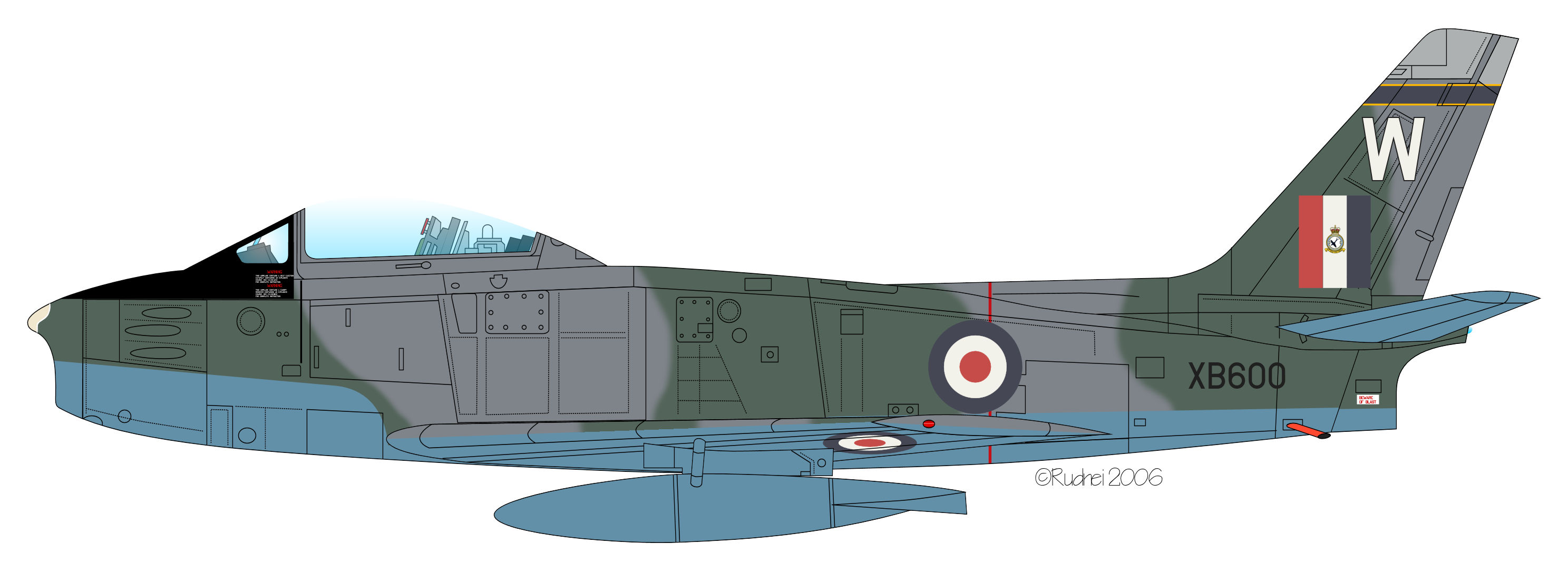 Sabre F4 XB600 67 Sqn RAF