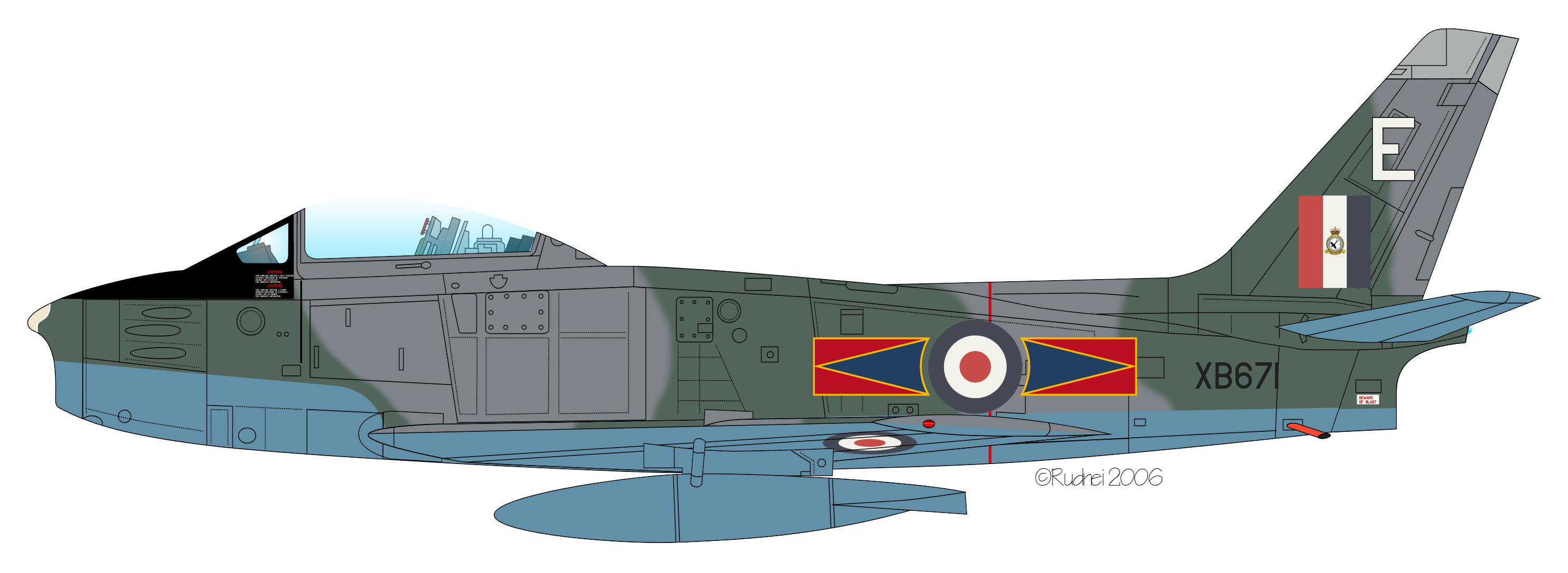 Sabre F4 XB671 67 Sqn RAF
