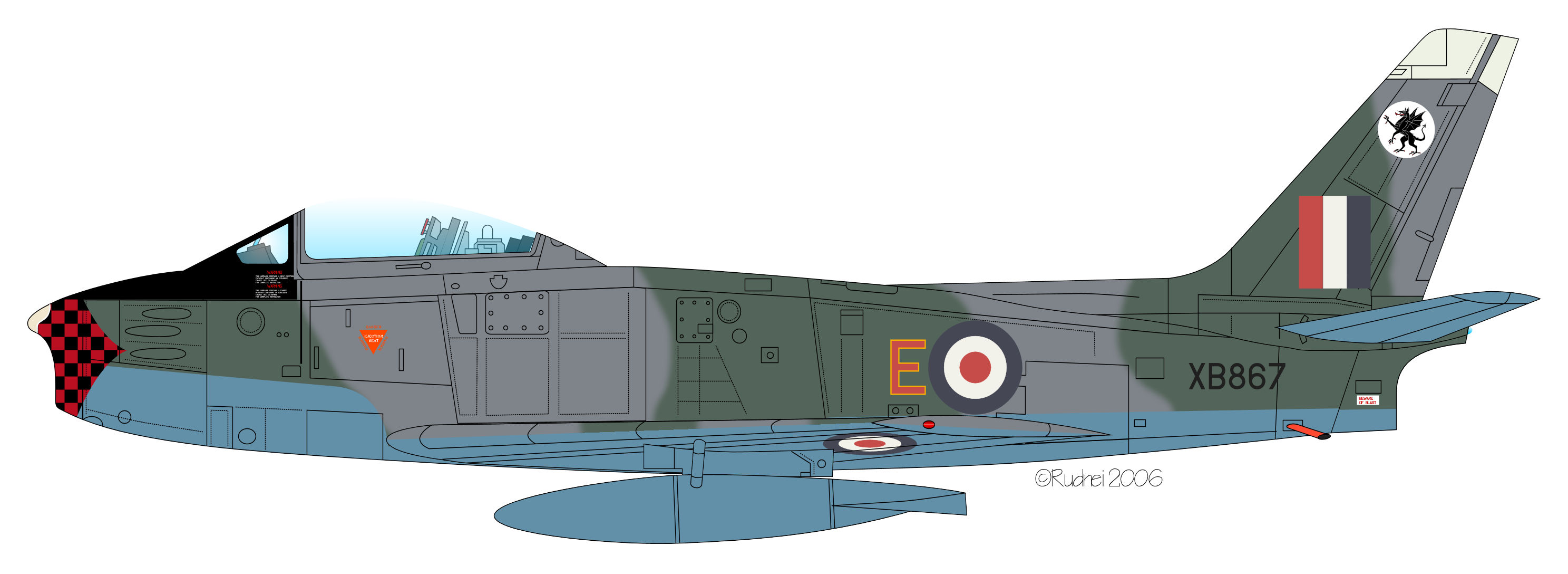 Sabre F4 XB867 234 Sqn RAF