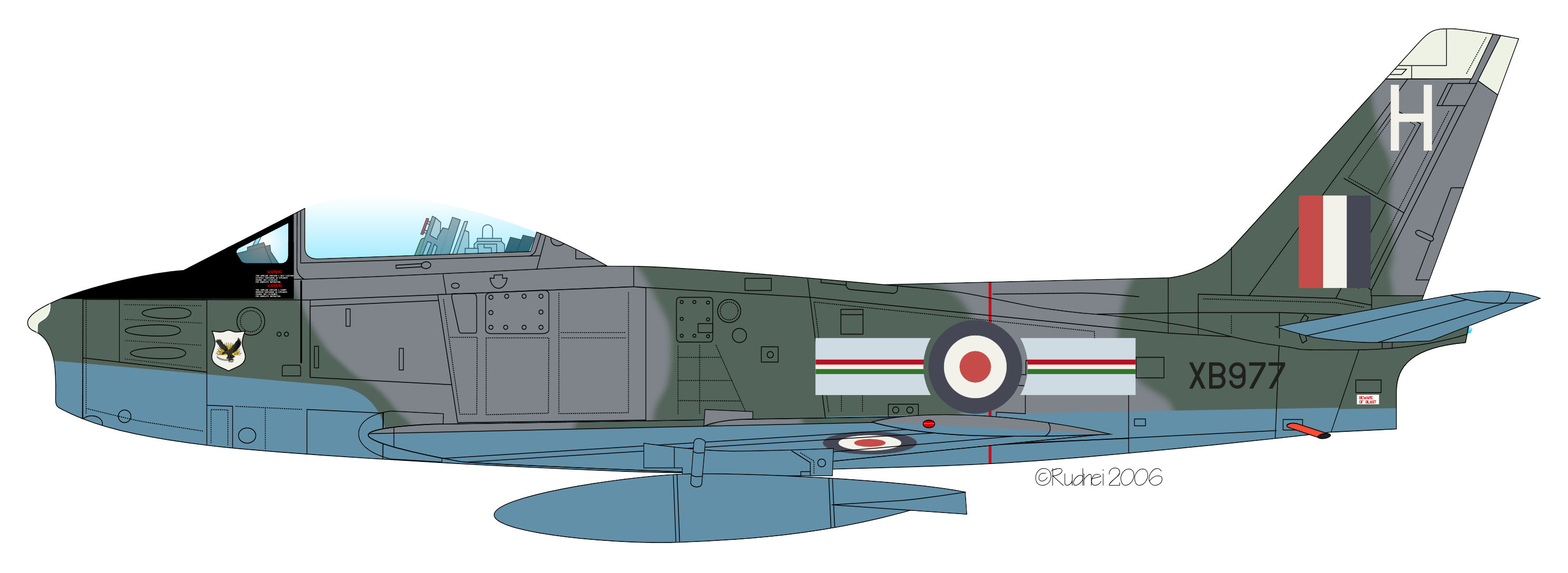 Sabre F4 XB977 20 Sqn RAF