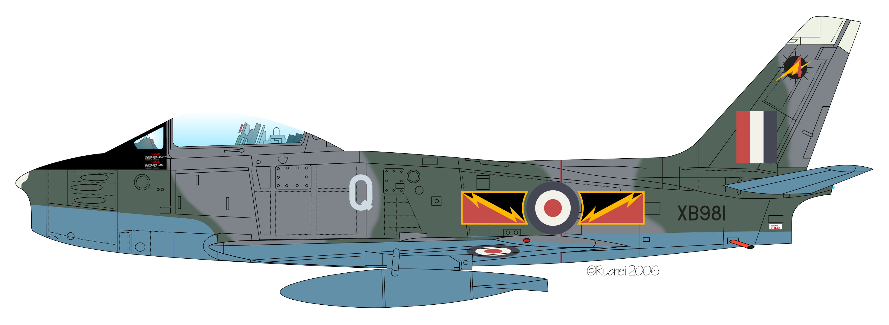 Sabre F4 XB981 4 Sqn RAF