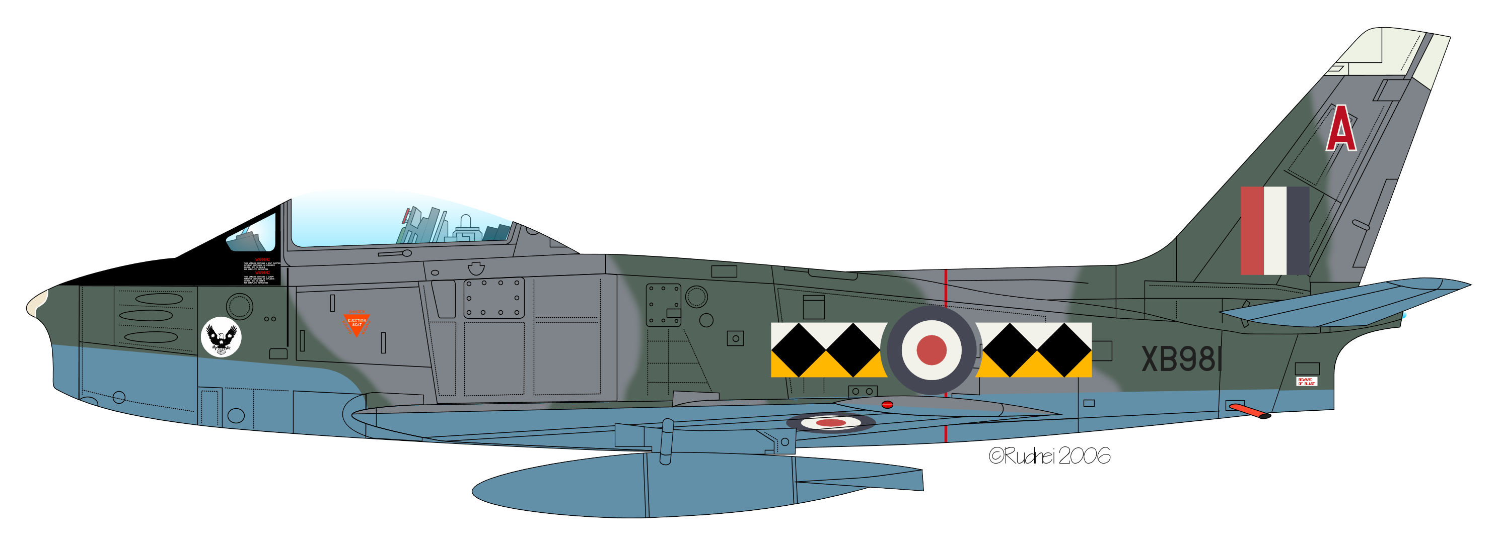 Sabre F4 XB981 71 Sqn RAF