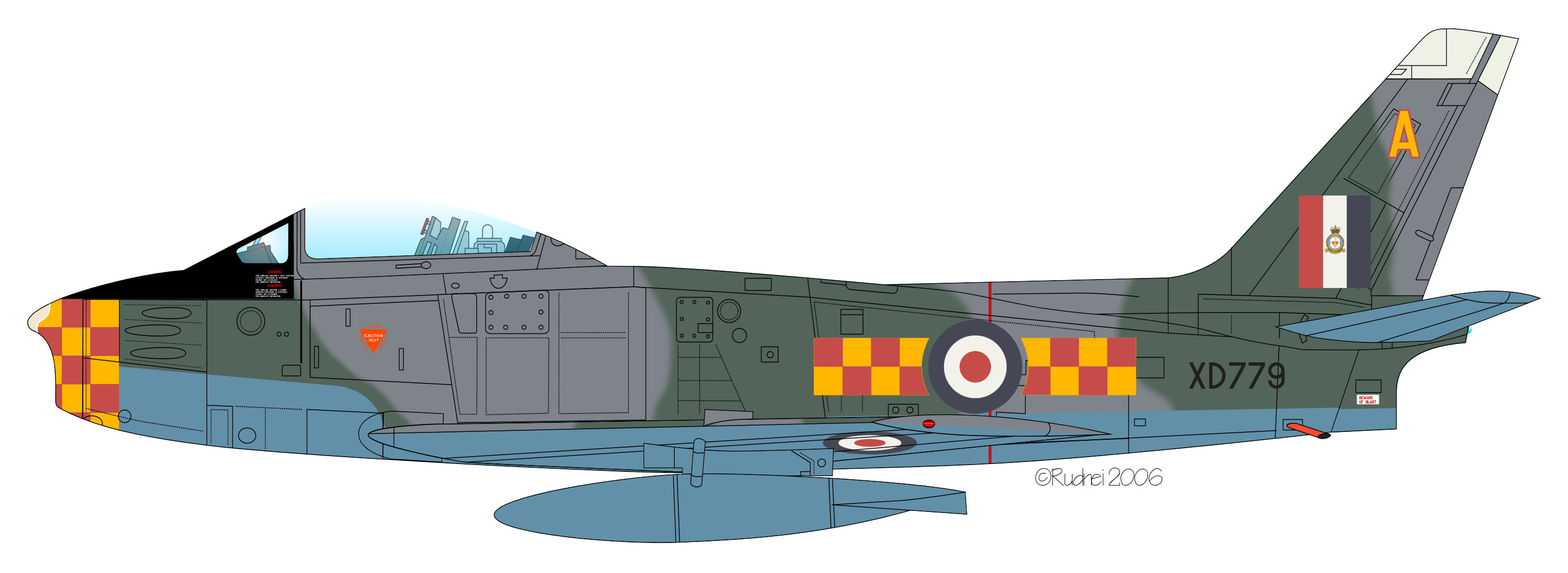 Sabre F4 XD779 92 Sqn RAF